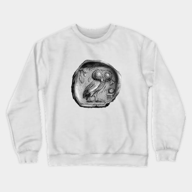 Athenian Tetradrachm Crewneck Sweatshirt by snackycrunchymunchy